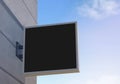 Blank black square banner with gray frame mockup Royalty Free Stock Photo