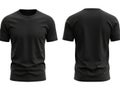 Blank black t-shirt front and back view Royalty Free Stock Photo