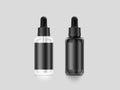 Blank black vape liquid dropper bottle mockup isolated, clipping path