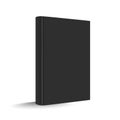 Blank Black Vertical Hardcover Book - Vector Illustration - Isolated On White Background Royalty Free Stock Photo