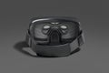 Blank black virtual reality goggles mock up, dark background Royalty Free Stock Photo
