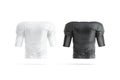 Blank black and white american football jersey mockup, front view Royalty Free Stock Photo