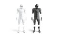 Blank black and white american football uniform mockup, front view Royalty Free Stock Photo