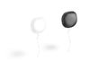 Blank black and white balloon square corners mockup, side view