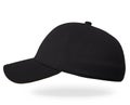 Blank black and white baseball cap mockup set, profile side view Royalty Free Stock Photo