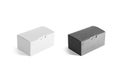 Blank black and white closed craft box mock up, isolated Royalty Free Stock Photo