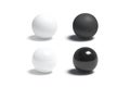 Blank black and white gloss and matte ball mockup set Royalty Free Stock Photo