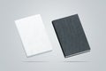 Blank black and white hardcover books mock up set,