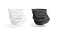 blank black and white neck gaiter mockup, half-turned view Royalty Free Stock Photo