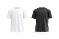 Blank black and white oversize t-shirt mockup, front view
