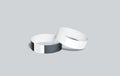 Blank black and white paper wristbands mockups Royalty Free Stock Photo