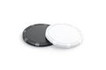 Blank black and white plastic round chip mockup pair, isolated Royalty Free Stock Photo