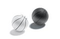 Blank black and white rubber basketball ball mockup, side view Royalty Free Stock Photo