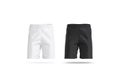 Blank black and white soccer shorts mockup set, front view Royalty Free Stock Photo