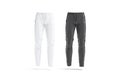 Blank black and white sport pants mock up, front view Royalty Free Stock Photo