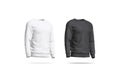 Blank black and white sweatshirt mockup, right side view