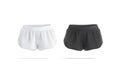 Blank black and white women shorts mock up, front view Royalty Free Stock Photo
