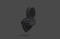 Blank black woman muslim hijab mockup, dark background