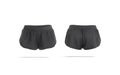 Blank black women shorts mockup, front and back view Royalty Free Stock Photo