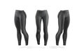 Blank black women sport leggings mockup, front and side view Royalty Free Stock Photo