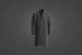 Blank black wool coat mockup, dark backgound