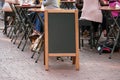 Blank blackboard advertising sign or customer stopper