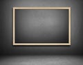 Blank blackboard on cement background