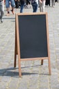 Blank blackboard chalkboard advertising a-frame sign or customer stopper