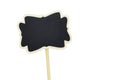 Blank blackboard label isolated on a white Royalty Free Stock Photo