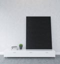 Blank blackboard leaning Royalty Free Stock Photo