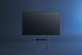 Blank blackboard on modern stand in a studio. 3D Rendering Royalty Free Stock Photo