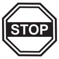 Blank blackboard sine Stop Icon