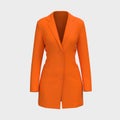 Blank Blazer mockup. Front view. 3d rendering, 3d illustration Royalty Free Stock Photo