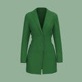 Blank Blazer mockup. Front view. 3d rendering, 3d illustration Royalty Free Stock Photo