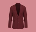 Blank Blazer mockup. Front view. 3d rendering, 3d illustration Royalty Free Stock Photo
