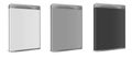 Blank Blu-ray case white, grey, black