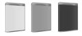 Blank Blu-ray case white, grey, black Royalty Free Stock Photo