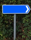 Blank blue arrow sign