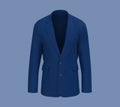 Blank Blazer mockup. Front view. 3d rendering, 3d illustration Royalty Free Stock Photo