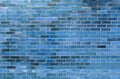 Blank blue brick wall design pattern background Royalty Free Stock Photo