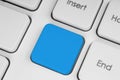 Blank blue button on the keyboard Royalty Free Stock Photo