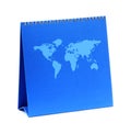 Blank blue calendar
