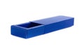 Blank blue cardboard paper slide box for product design mock-up