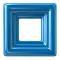 Blank blue photo frame 3d illustration