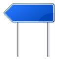 Blank Blue Road Sign Royalty Free Stock Photo