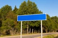 Blank blue road sign Royalty Free Stock Photo