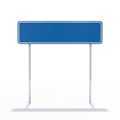 Blank blue road sign or Empty traffic signs. 3D Royalty Free Stock Photo