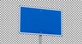 Blank blue road sign Royalty Free Stock Photo