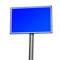 Blank Blue Road Sign Royalty Free Stock Photo