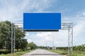 Blank Blue Road Sign